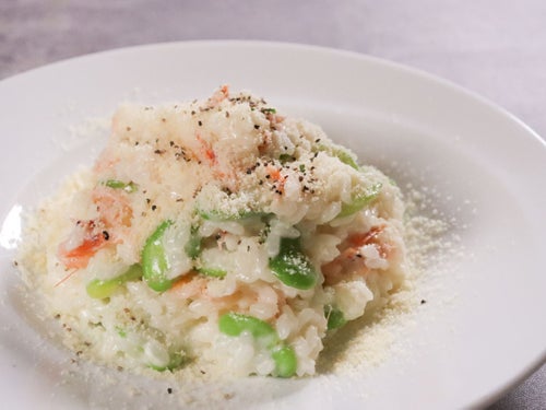 時短で作れる！桜えびとそらまめのクリームリゾット